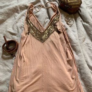 Kimchi Blue Blush Beaded Tank